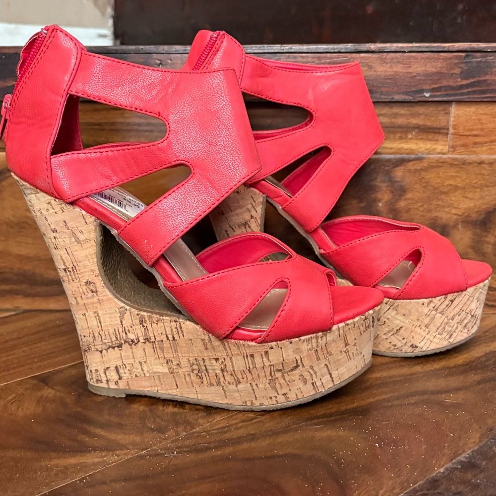 YOKI Open Toe Wedge Platform Sandal